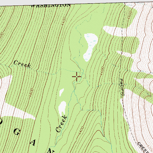Topographic Map of Princess Creek, WA