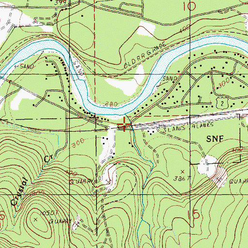 Topographic Map of Proctor Creek, WA