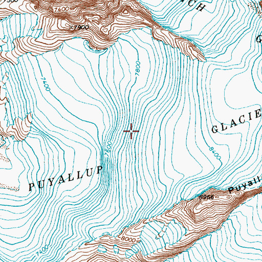 Topographic Map of Puyallup Glacier, WA