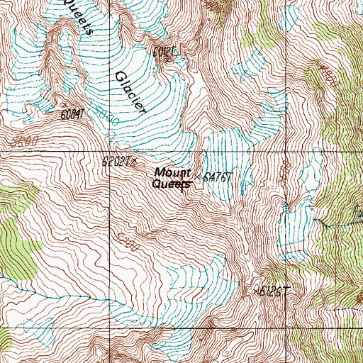 Topographic Map of Mount Queets, WA