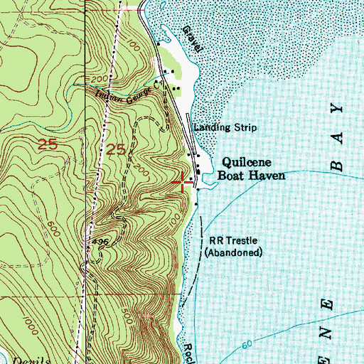Topographic Map of Quilcene Boat Haven, WA