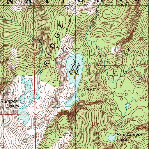 Topographic Map of Rachel Lake, WA