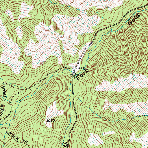Topographic Map of Rainy Creek, WA
