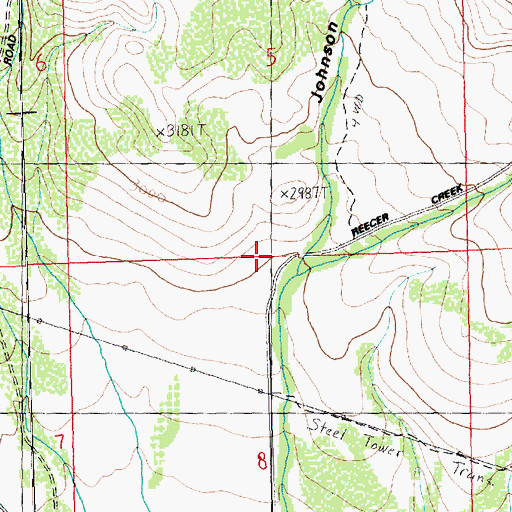 Topographic Map of Reecer Canyon, WA