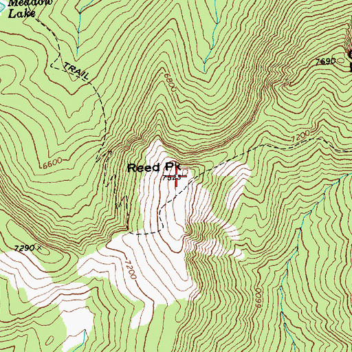 Topographic Map of Reed Peak, WA