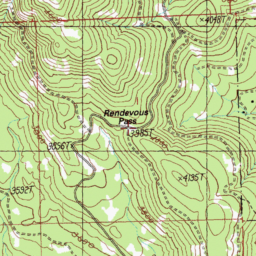 Topographic Map of Rendevous Pass, WA