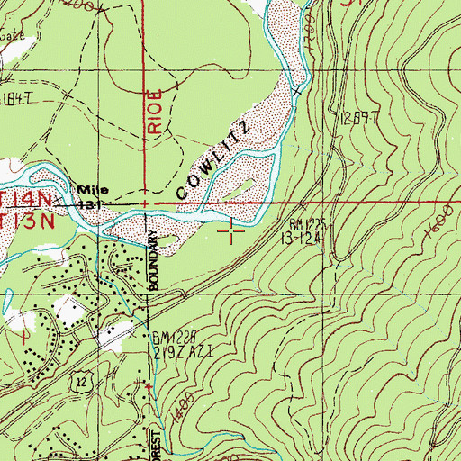 Topographic Map of River Bar Campground, WA