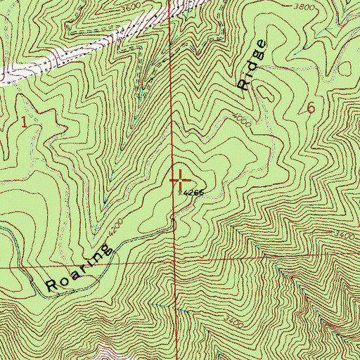 Topographic Map of Roaring Ridge, WA