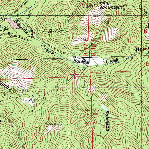 Topographic Map of Robinson Gulch, WA