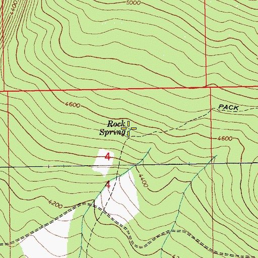 Topographic Map of Rock Spring, WA