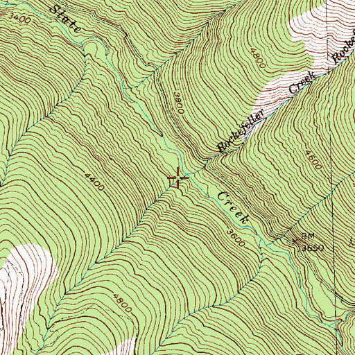Topographic Map of Rockefeller Creek, WA