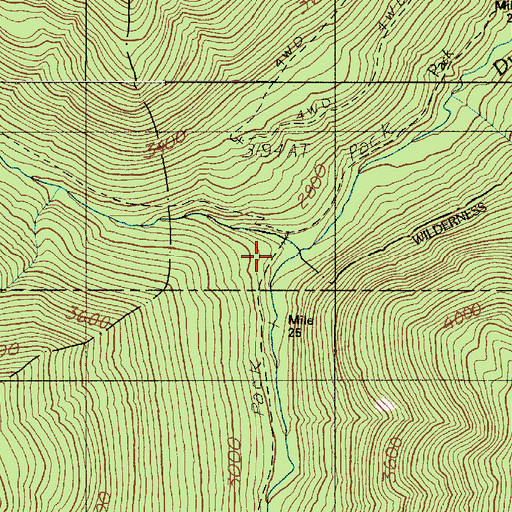 Topographic Map of Royal Creek Cabin, WA