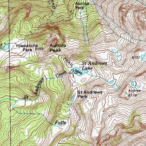 Topographic Map of Saint Andrews Lake, WA