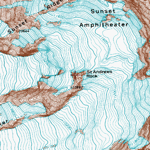 Topographic Map of Saint Andrews Rock, WA