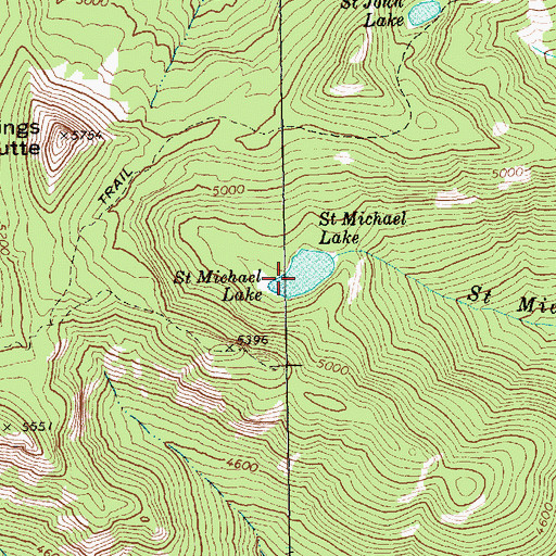 Topographic Map of Saint Michael Lake, WA