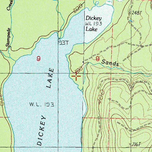Topographic Map of Sands Creek, WA