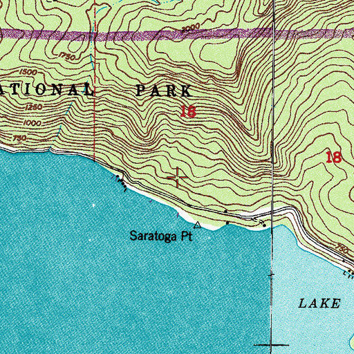 Topographic Map of Saratoga Point, WA