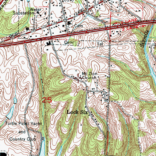 Topographic Map of Mount Zion Cumberland Presbyterian Church, AL