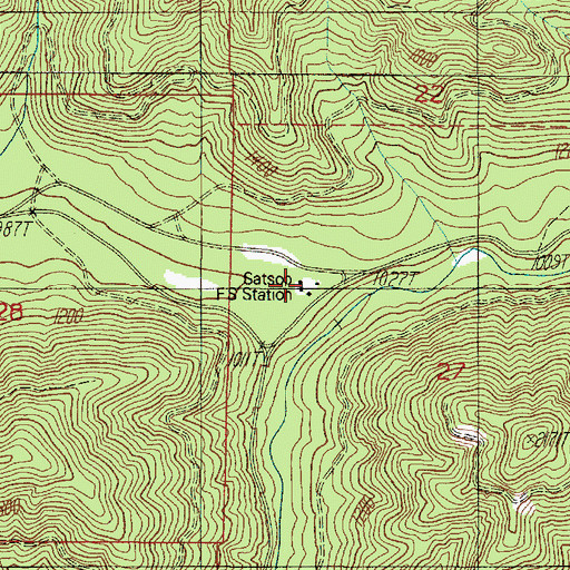 Topographic Map of Satsop Work Center, WA