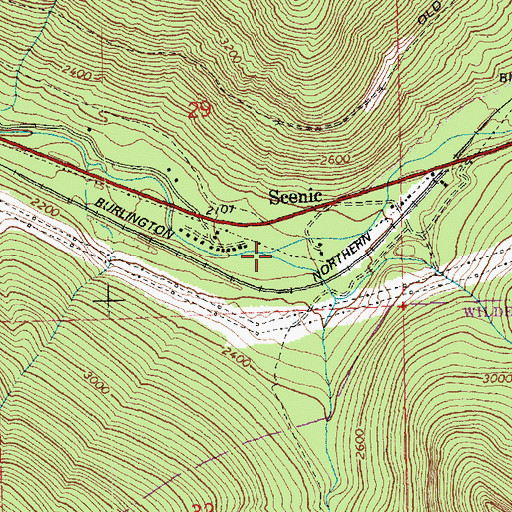 Topographic Map of Scenic Creek, WA