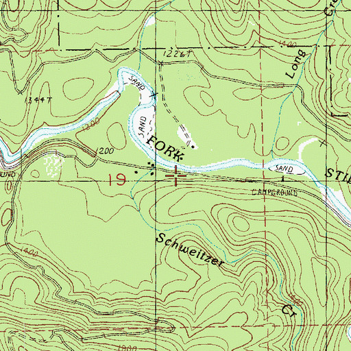 Topographic Map of Schweitzer Creek, WA