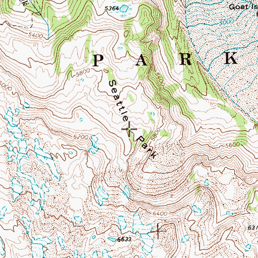 Topographic Map of Seattle Park, WA