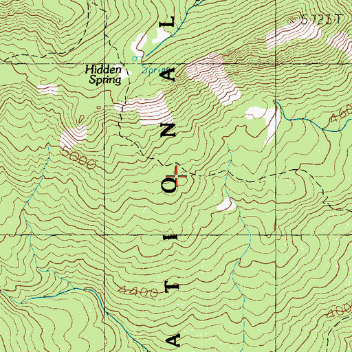 Topographic Map of Shoe Lake Trail, WA