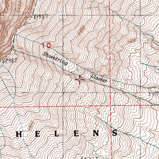 Topographic Map of Shoestring Glacier, WA