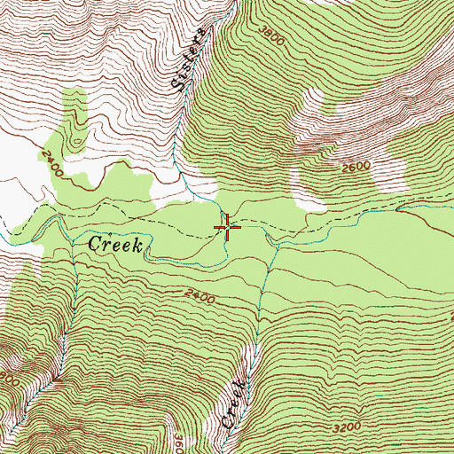 Topographic Map of Sisters Creek, WA
