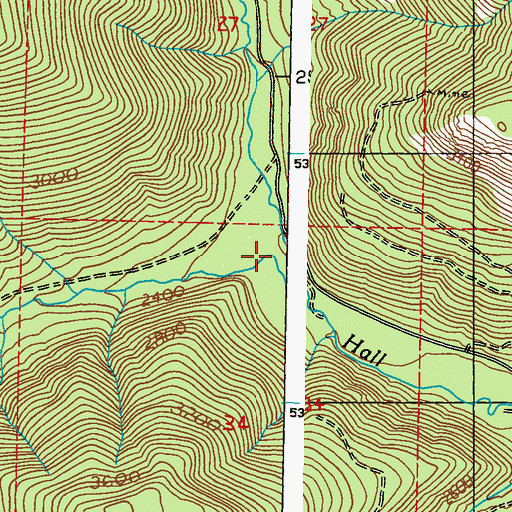 Topographic Map of Sitdown Creek, WA