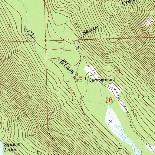 Topographic Map of Skeeter Creek, WA