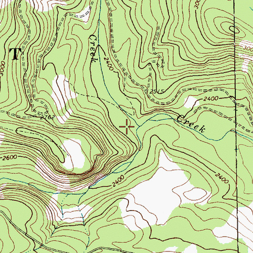 Topographic Map of Skull Creek, WA
