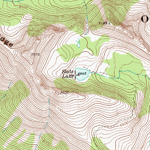 Topographic Map of Slate Lake, WA
