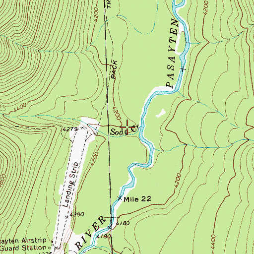 Topographic Map of Soda Creek, WA