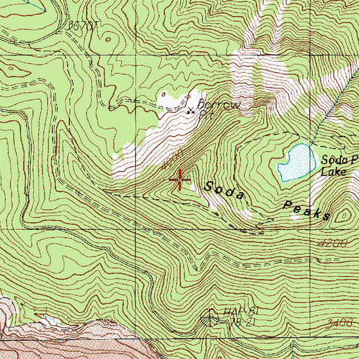 Topographic Map of Soda Peaks, WA