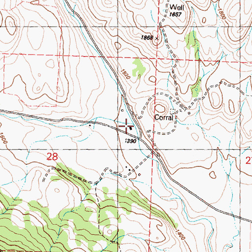 Topographic Map of South Fork Pine Creek, WA