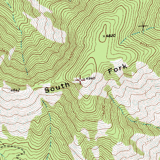 Topographic Map of South Fork Ridge, WA