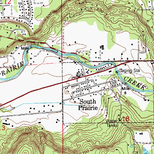 Topographic Map of South Prairie, WA