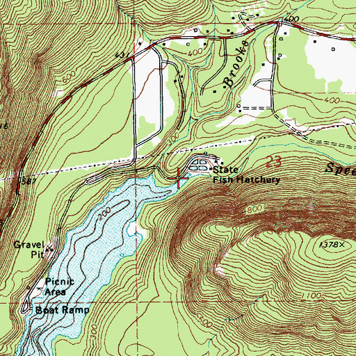 Topographic Map of Speelyai Creek, WA