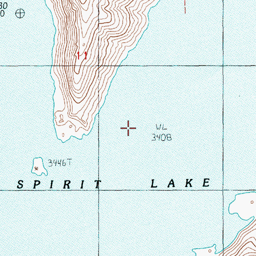 Topographic Map of Spirit Lake, WA