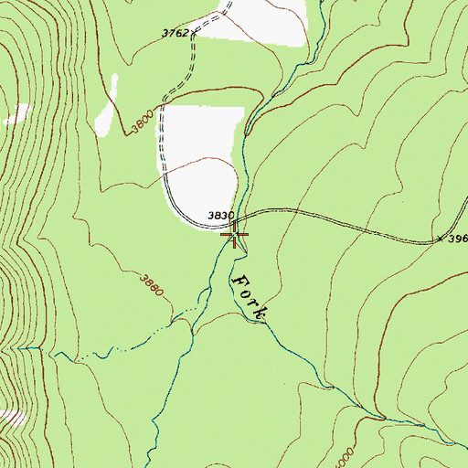 Topographic Map of Spring Creek, WA