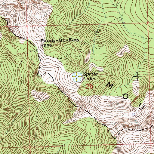 Topographic Map of Sprite Lake, WA