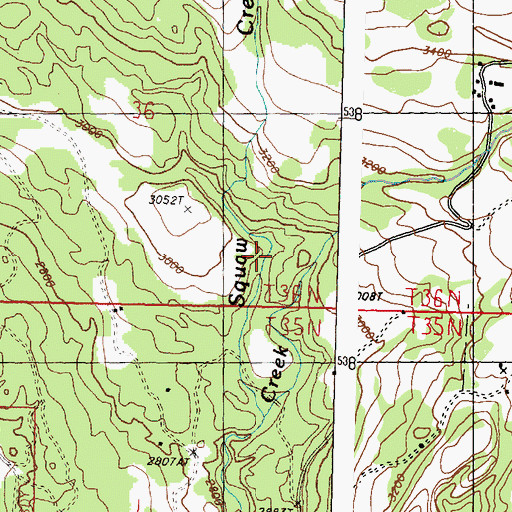 Topographic Map of Squaw Creek, WA