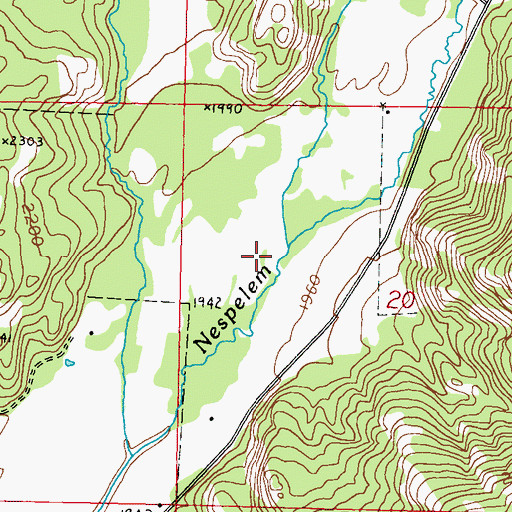 Topographic Map of Stepstone Creek, WA