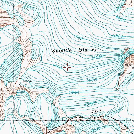 Topographic Map of Suiattle Glacier, WA