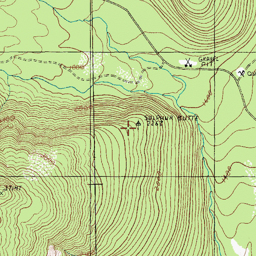 Topographic Map of Sulphur Point Lookout, WA