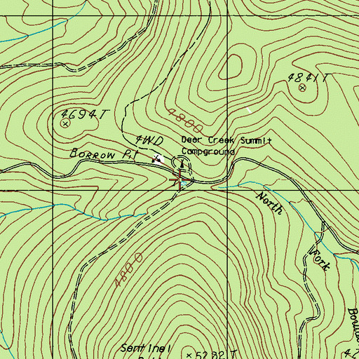 Topographic Map of Summit Guard Station, WA