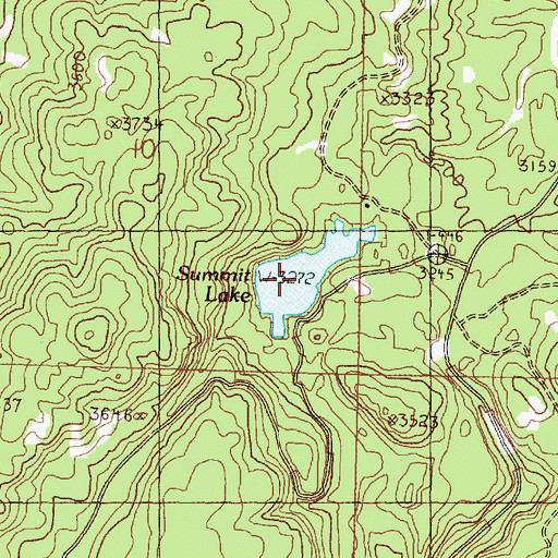 Topographic Map of Summit Lake, WA