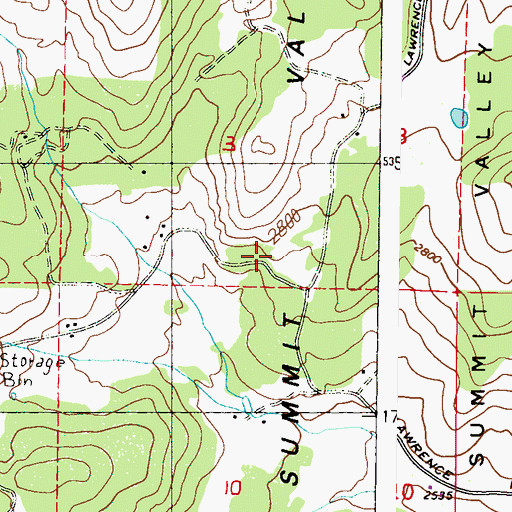 Topographic Map of Summit Valley, WA
