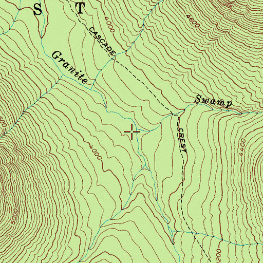 Topographic Map of Swamp Creek, WA